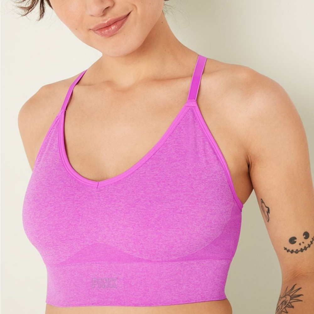 🩷VICTORIAS SECRET PINK SEAMLESS RACERBACK BRA SIZE MEDIUM-DD *NWT*🩷